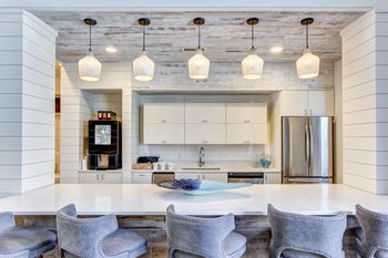 Gourmet kitchen with island